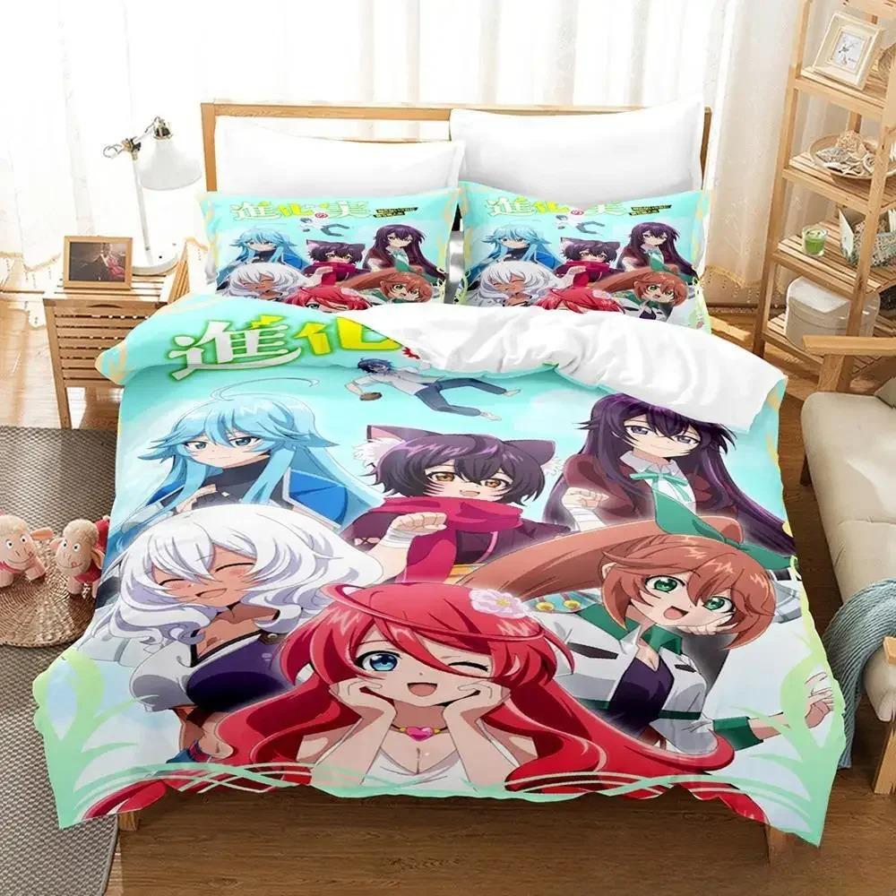 Comforter The Fruit Of Evolution Bedding Set Cartoon Anime Three-Piece Set Adult Kid Bedroom s 3D Print Kawaii Girls