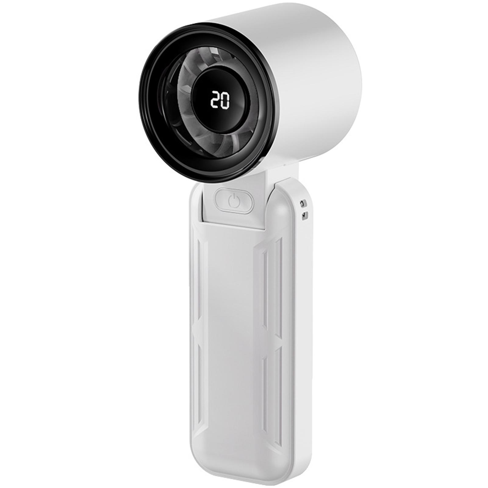 

Portable Handheld Fan 5 Speed Foldable Mini Cooling Fan Rechargeable Electric Fan with LED Display for Travel Home Use