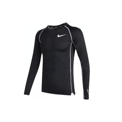 Pro Dri-Fit Sport Casual Slim Fit Maglietta a Maniche Lunghe con Scollo Girocollo Uomo Top Nero DD1991-011