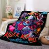 Killer Clown Horror Print Flannel Blanket High Quality Warm Comfortable Cover for All Seasons Perfect for Gifts Home Decor