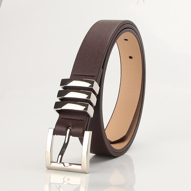 Womens Classic Faux Leather Belt With Square Pin Buckle Stylish Accessory For Casual And Work Looks