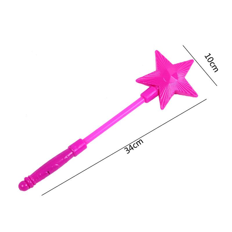 FlashingBlinkyLights Pink Super Star Princess LED Light Up Magic Wand for Kid Portable Lightweight Glow Sticks Party Light Stick