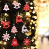 Charming Wooden Christmas Ornaments Set With Reindeer Snowflakes Bells And Trees