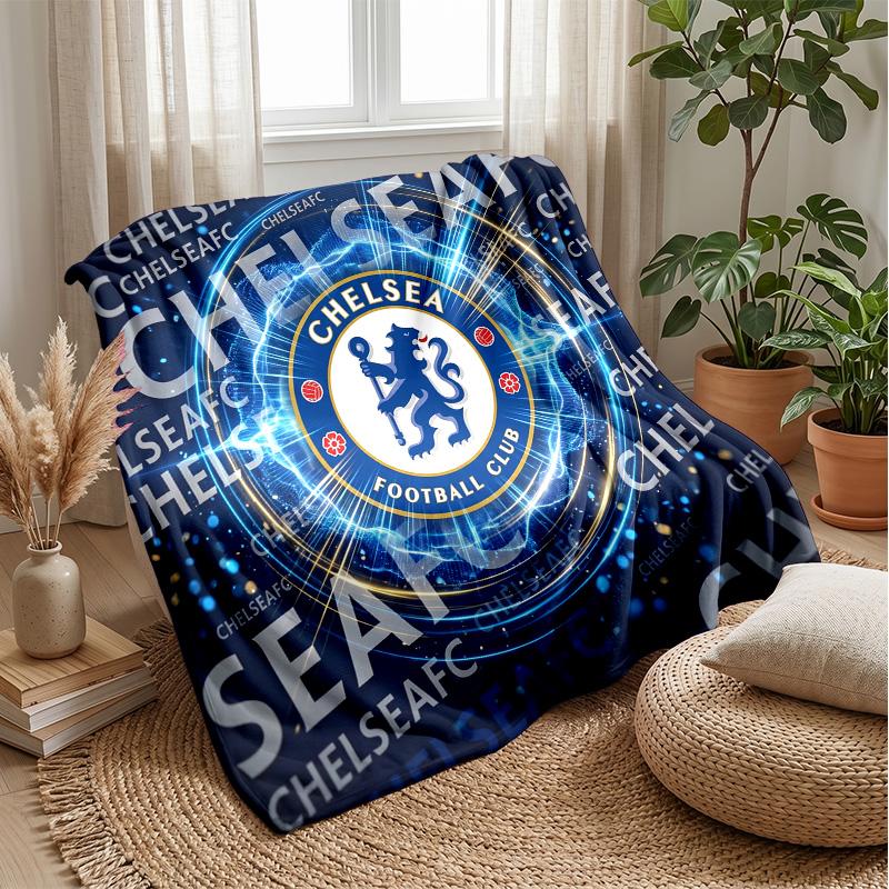 Coperta a tema Chelsea FC Morbida coperta in flanella Coperta morbida da divano Coperta accogliente per divano e letto per la decorazione della casa