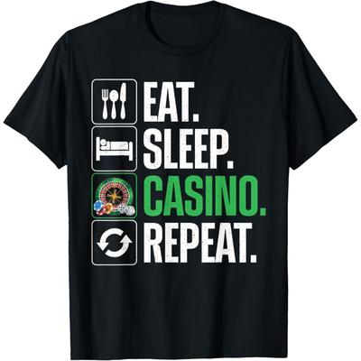 Funny Casino Design For Men Women Gambling Casino Gambler T-Shirt
