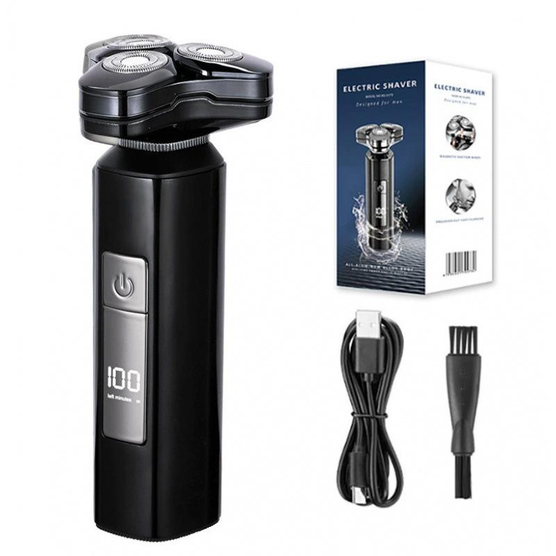 Men's Electric Shaver & Beard Trimmer: Aluminum, Full Body Washable, Digital Display