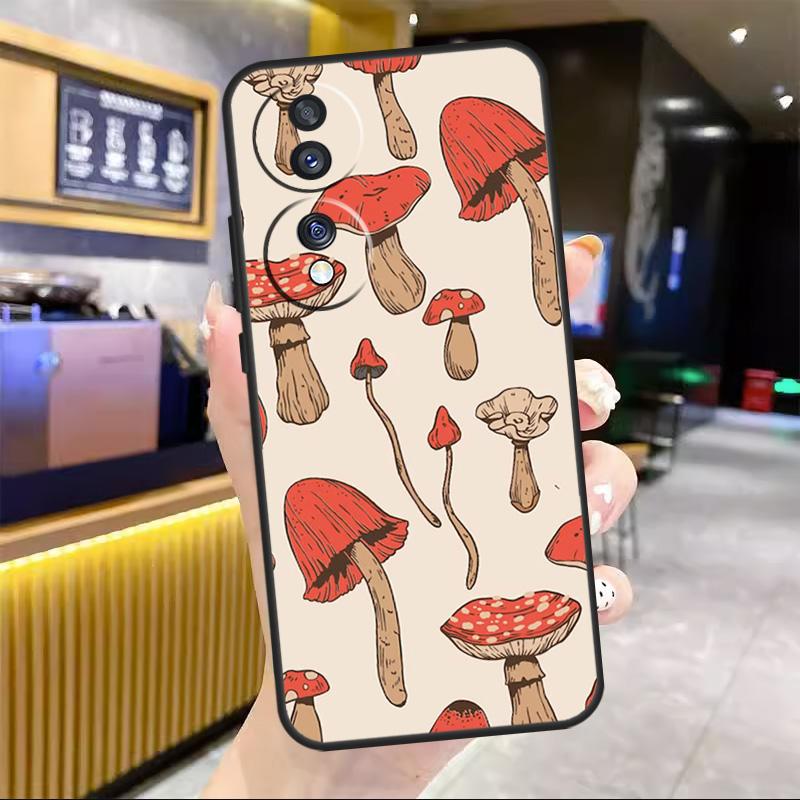 

Mushroom Pattern For Honor Magic 5 6 7 8 Pro Case For Honor Win RT 50 70 90 200 400 Lite X8c X8b X9b X9c X9d Honor X8c
