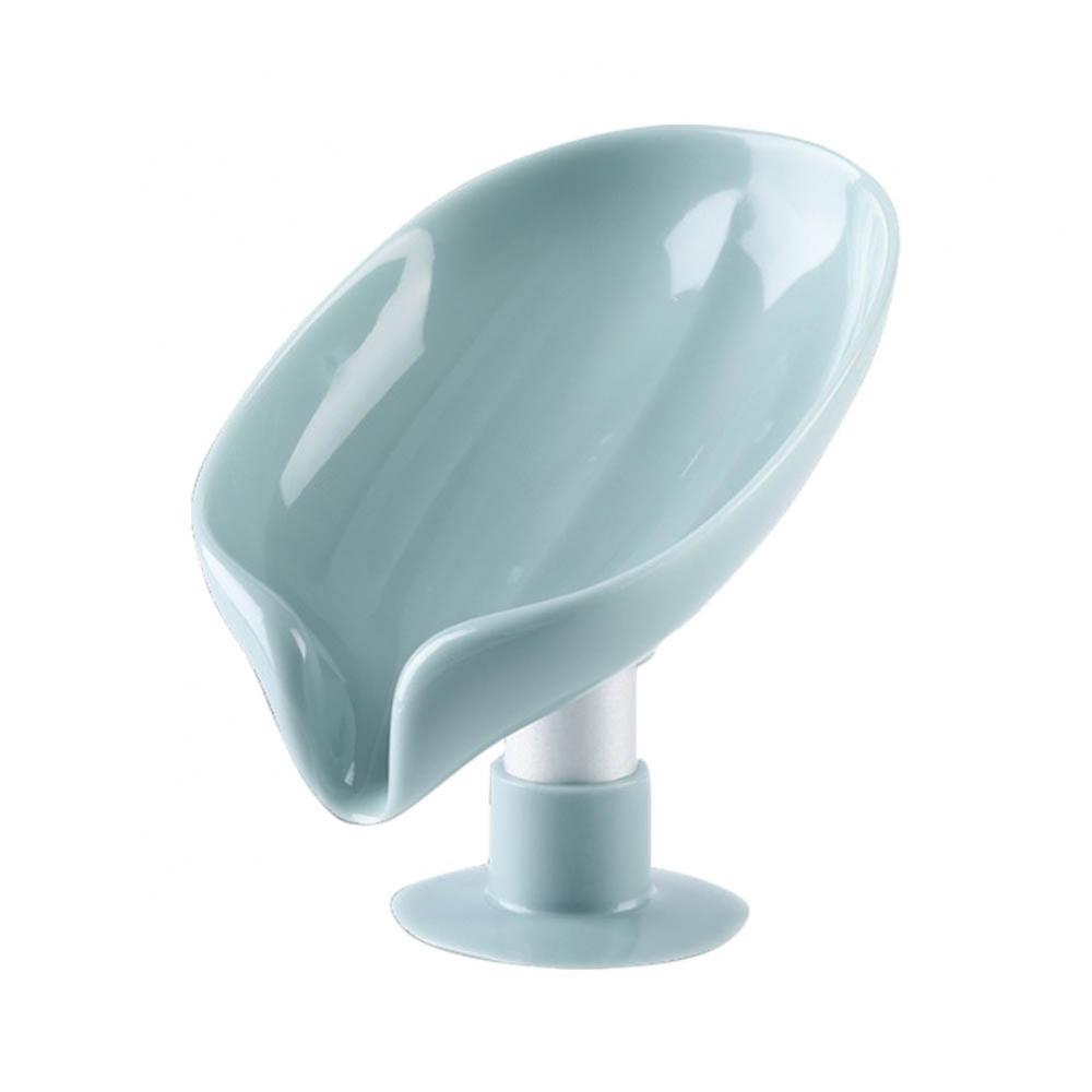 

Suction Cup Soap Dish For Bathroom Shower Portable Leaf Soap Holder Plastic Sponge Tray For Bathroom Kitchen Accessories синий