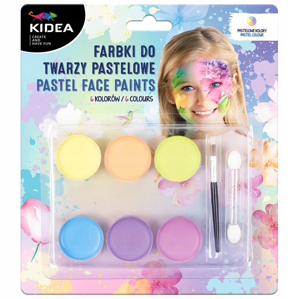 PASTEL FARBEN FÜR DAS GESICHT 6 FARBEN KIDEA 5422