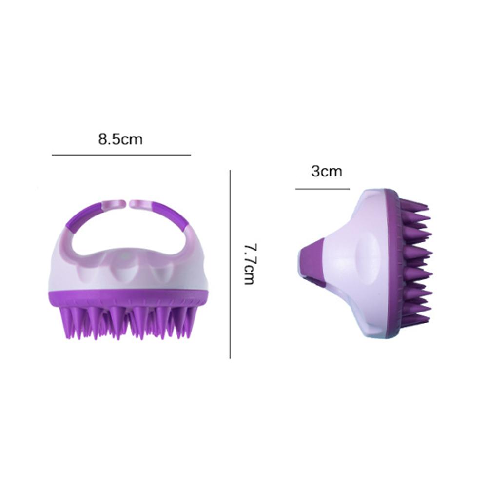 Silicone Scalp Massager Shampoo Brush For Hair Wash & Head Massage Tool For Bath Shower, Gentle Exfoliating Scrubber For Adults
