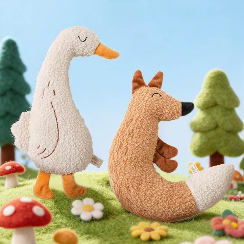 Pet Cat Toy Plush Toy with Sound and Vibrating Paper Doll for Teething Dogs Stress Relief Gadget Soothing Toy