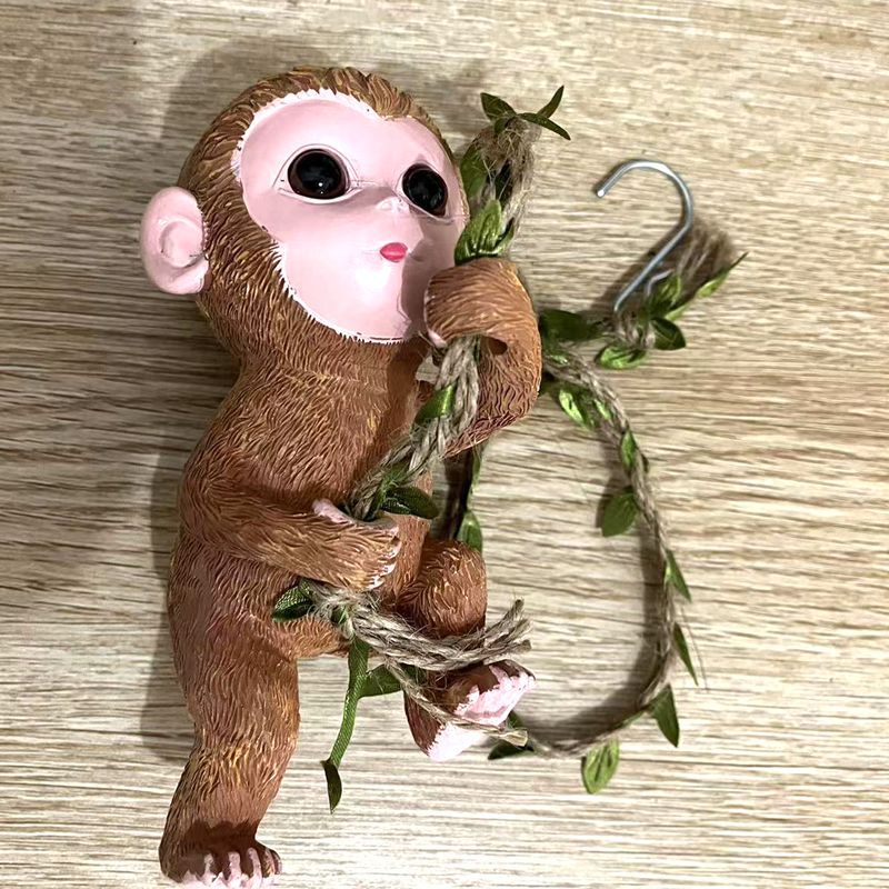 Animals Garden Ornaments, Garden Landscaping and Decking, Climbing Squirrel Pendant, Rabbit Monkey Duck Ornament