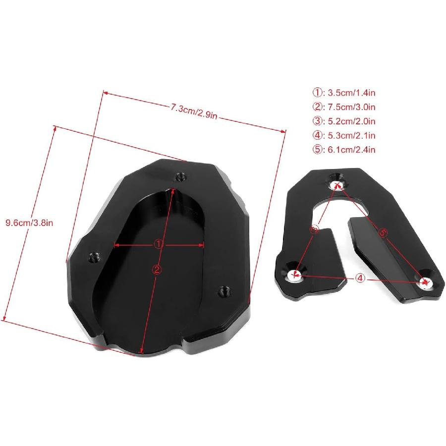 Motorcycle Kickstand Pad Enlarger Extension Side Stand Plate Foot Pad Replacement for Tiger 900 Tiger 900GT 2020-2025 Tiger 900 Rally/Tiger 900 Rally