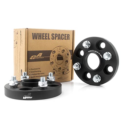 

GAsupply кованая широкая протекторная проставка PCD100 4H внутренний диаметр 54,1 M12XP1.25 толщина 20 мм интегрированное широкое протекторное кольцо ступицы матово-черное [комплект из 2 шт.]