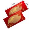 2PCS Lucky Red Envelopes Chinese Style New Year Blessing Cash Gift Envelopes Gold Foil Design New Year Red Packets