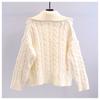 Little Fresh Fried Dough Twists Sweater Coat Women Autumn and Winter 2023 Korean Version Loose Knitting Cardigan Sweater Female