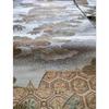 Used Nagoya obi beige ground with auspicious patterns such as pine, bamboo, plum and treasure ship