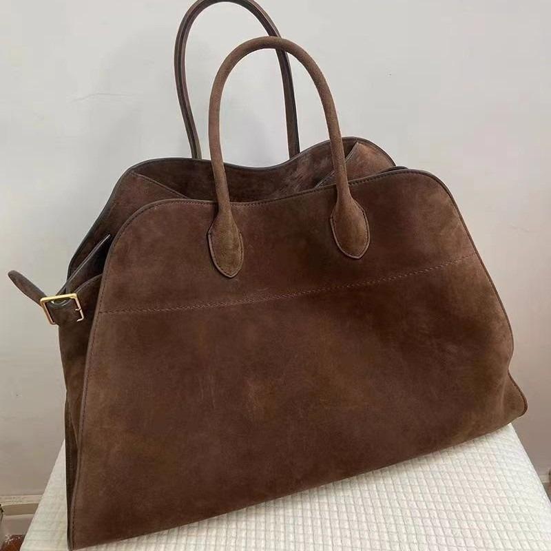 

Сумка-тоут для женщин Новая осенне-зимняя Высококлассный нишевый дизайн Большая вместимость Винтажная сумка для通勤 темно-коричневого