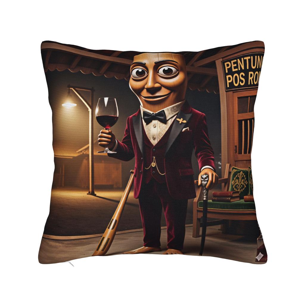 Tung Waving Hand Holding Pillow Case Square Pillow Cover Kawaii Pillowcases For Living Room Bed Chair