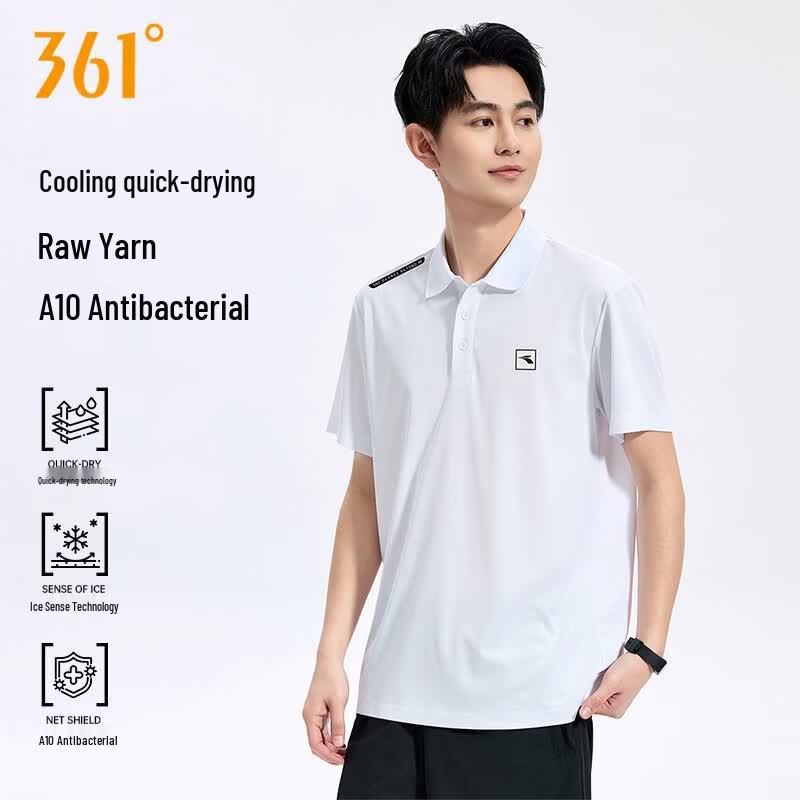 361° Men s Cooling Quick-Dry Anti-Bacterial Polo Shirt M