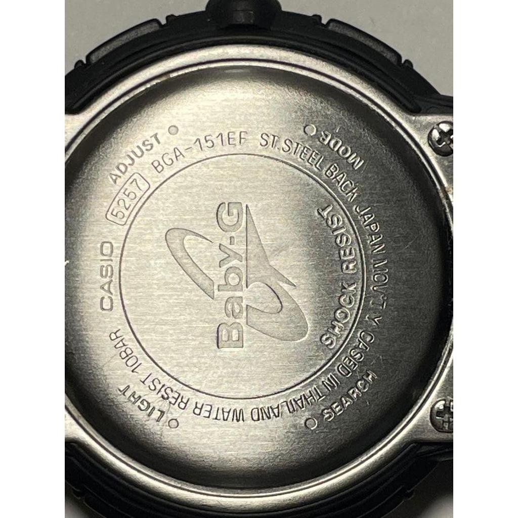Used CASIO Baby-G BGA-151EF Watch Main Body Black