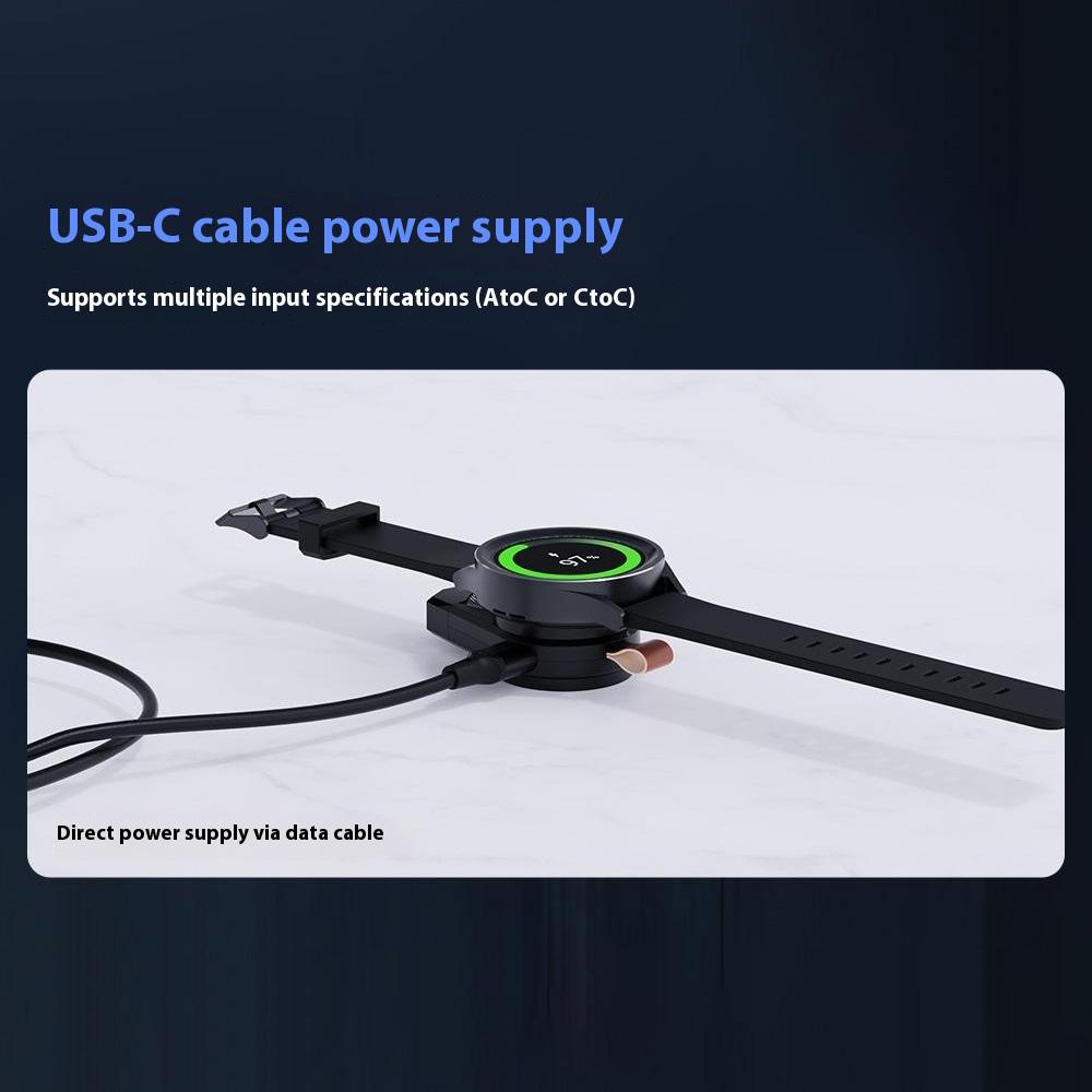 SIKAI Kabelloses Uhrenladegerät für Samsung Galaxy Watch 8/7/6/5 Typ-C Magnetisch Drehbar PD Schnelllade-Dock