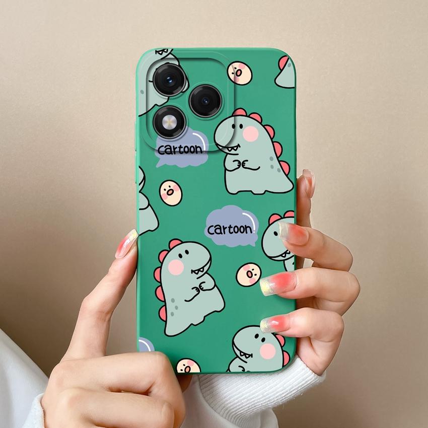 Phone Covers For Huawei Honor X9c X6b X7c X60 X5b 400 Lite X8 X8c Angry Dinosaur Patterns Soft Liquid Silicone Dustproof Shell For Huawei Bumper Cases
