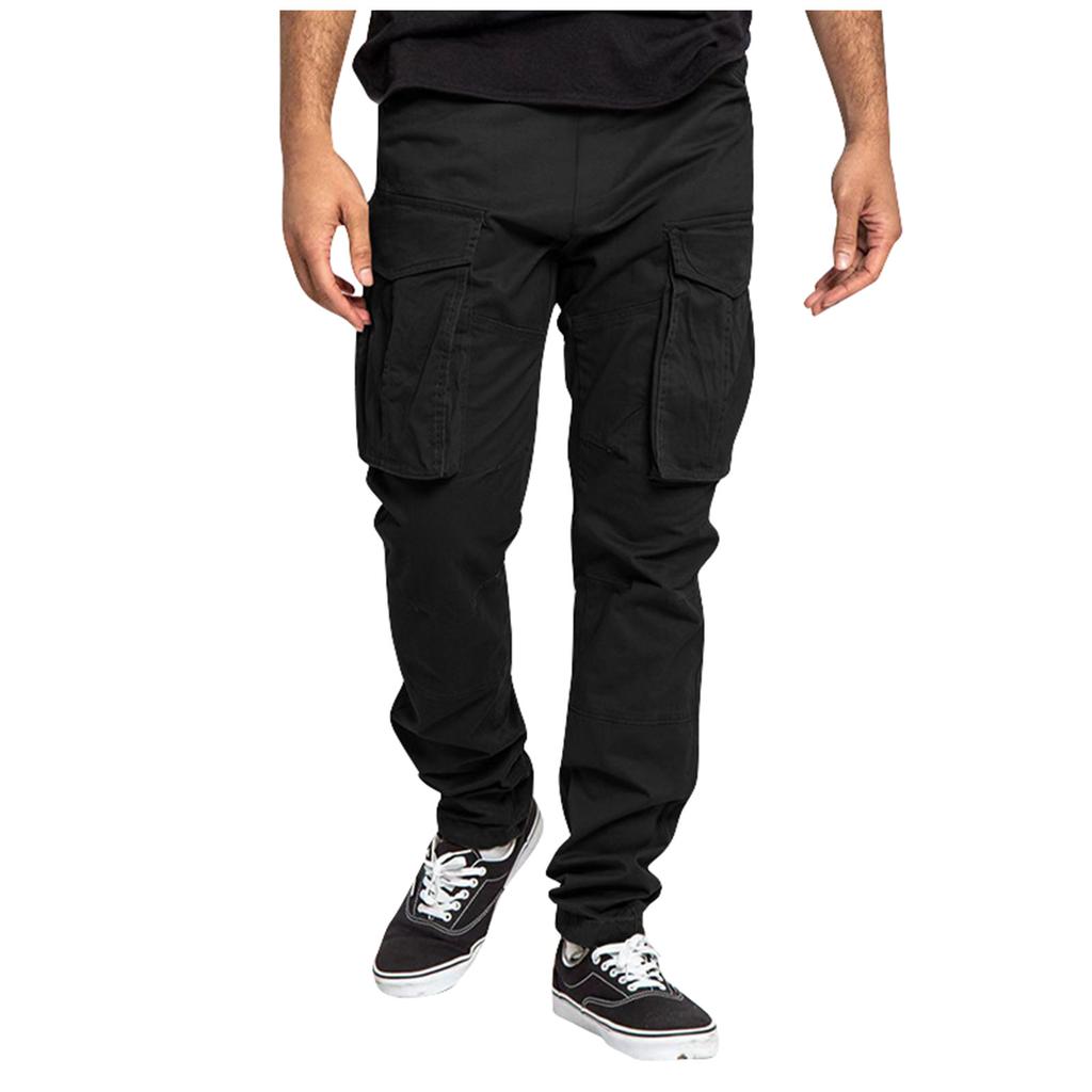 Men's Overalls Drawstring Multi Pocket Casual Pants Hiking Pants Cotton Twill Pants