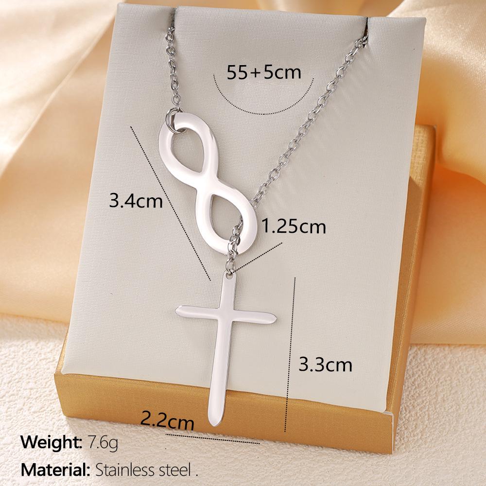 Stainless Steel Mobius Strip Lariat Necklace - Gold Plated Women s Pendant