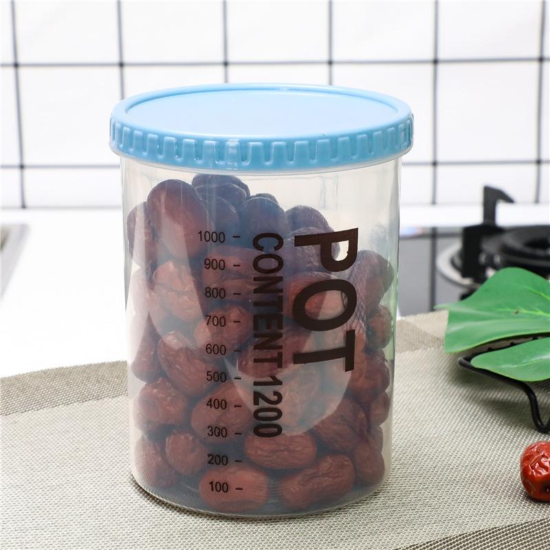 Küche Transparent Snack Aufbewahrungsbox Aufbewahrung Mehrkornbehälter Kunststoff Mehrkorn-Aufbewahrungsbehälter Lebensmittelversiegelter Behälter