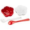 Le Creuset Heat-resistant Container Mini Fleur Set Cherry Red White Luster Cold-resistant Microwave Oven Compatible Wedding Celebration Anniversary