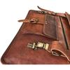 Genuine Vintage Brown Leather Messenger Bag Shoulder Laptop Bag Briefcase