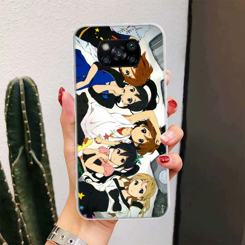 K on! Hirasawa Yui Anime For Xiaomi Poco X6 X3 Nfc X5 X4 F6 F5 Pro Phone Case F4 Gt F3 F2 F1 M5S M4 M3 M2 5G Fundas Coque X3 Nfc