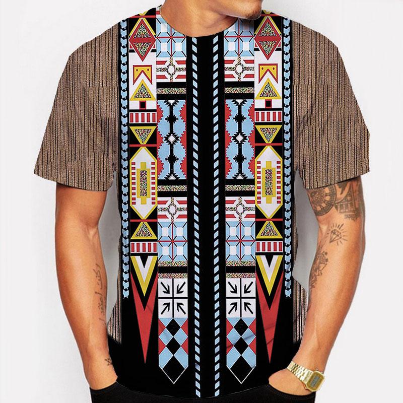 Indian T-Shirts Ethnic Style 3D Print Streetwear Men Women Vintage Casual Oversized Short Sleeve T Shirt Kids Tees Tops Clothing