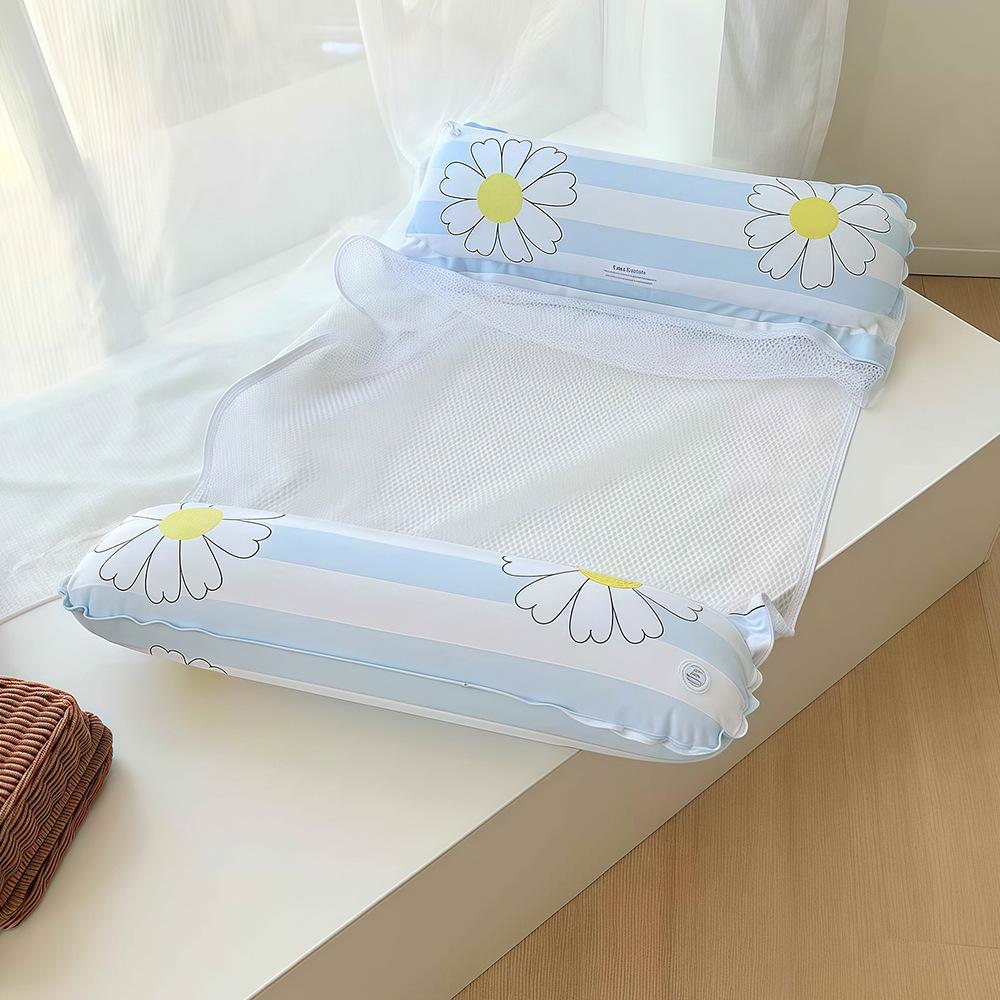 Inflatable Dual-Use Hammock Chair: Foldable Floating Lounge with Net and Backrest