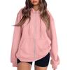 Women's Long Sleeve Color Hooded Sweatshirt Casual Pullover Top