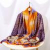 New Print Silk Scarf Shawls For Women Luxury Design Hijab Beach Shawl Muslim Headband Headscarf Wraps 180*85cm