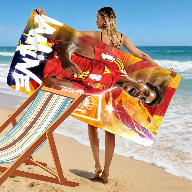 Lamine Yamal Dream Strandtuch, Großes Weiches Schnelltrocknendes Handtuch für Strand Camping Schwimmen