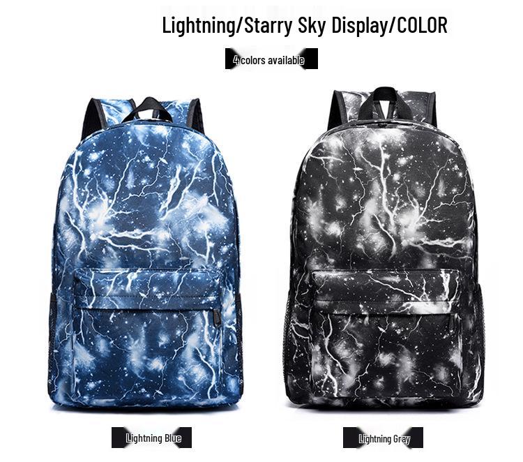 Unisex Starry Sky Backpack: Travel, School, and Laptop Bag for Roblox Gamers