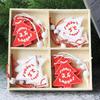 Christmas Tree Ornaments: Snowman, Wooden Horse, Tree Pendants - 4-Grid Box Set