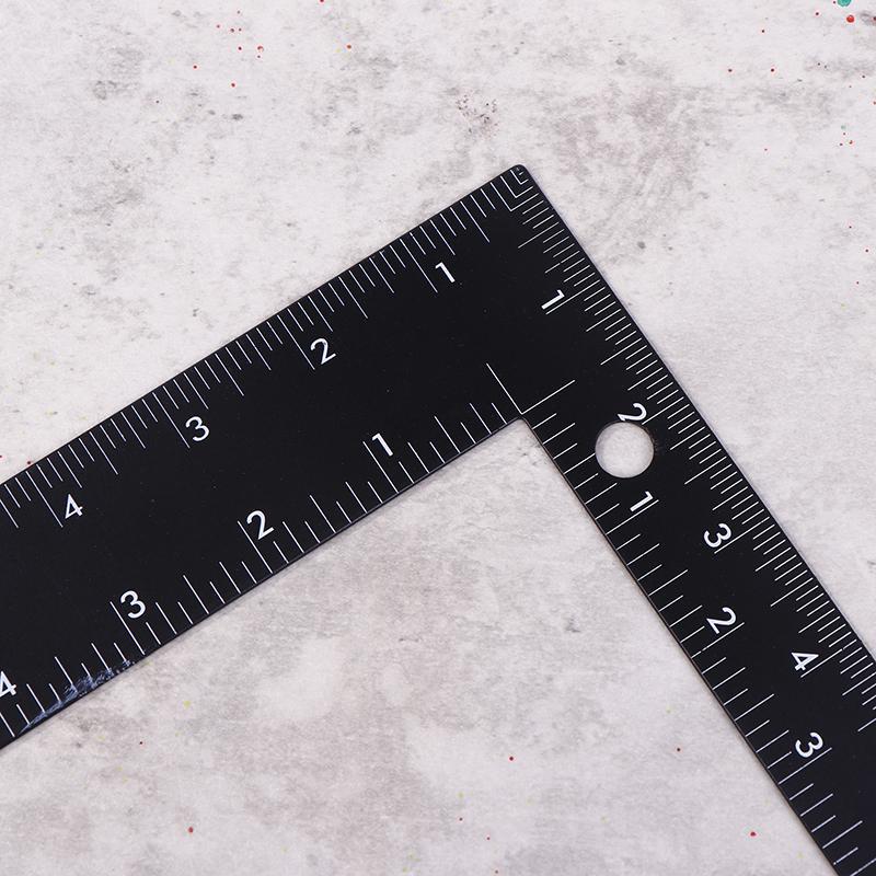 Black Right Angle Ruler 90 Degree Hole Angle Ruler Industrial Grade Positioning Marking Angle Ruler Woodworking L-Shaped Ruler