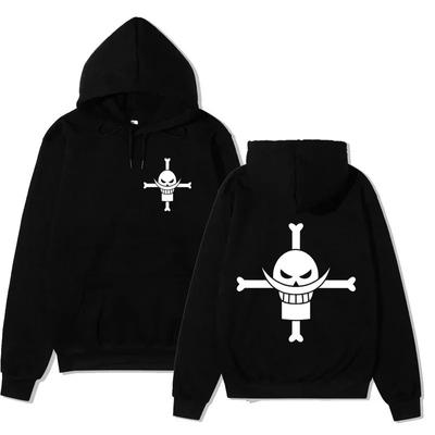 Cartoon Anime Paar Kapuzenpullover Europäische Größe Druck Wei Schädel