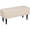57L Teddy Fleece Storage Ottoman - Cream