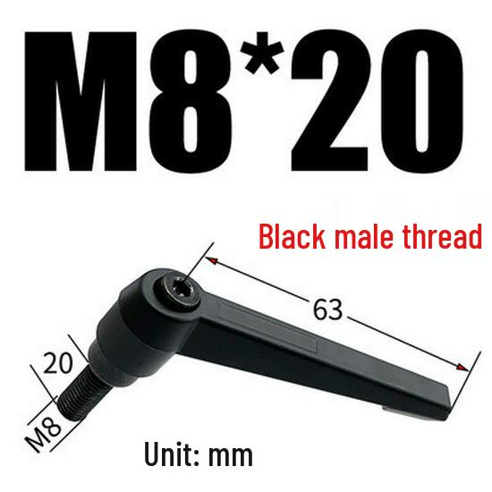 Adjustable Ratchet Handle L-Shaped Wrench with M5/M10/M16 Set Screw 7-Shaped Quick Lock Bolt