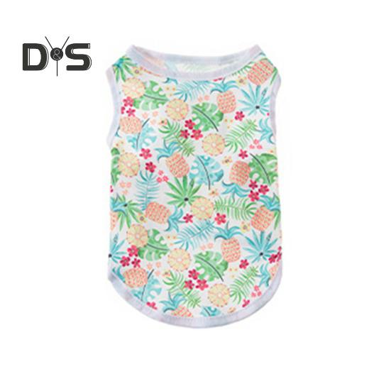 Pet Vest Puppy Shirt Breathable Soft Fabric Wear-Resistant Cute Summer Dog Clothes Printed Pet T-Shirt