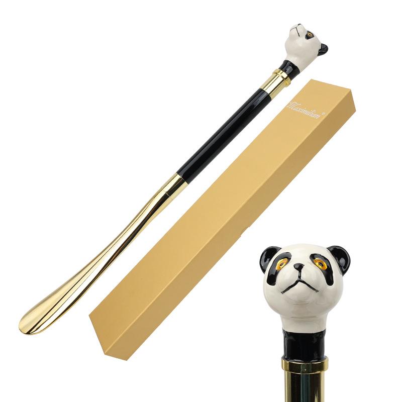 Maximilian Luxury Shoehorn with Metal and Wood Handle for Home or Hotel Use