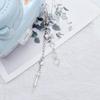 Beaded Wrist Strap Cross Pendant Keyring Hollow Heart Bead Wrist Strap Y2k