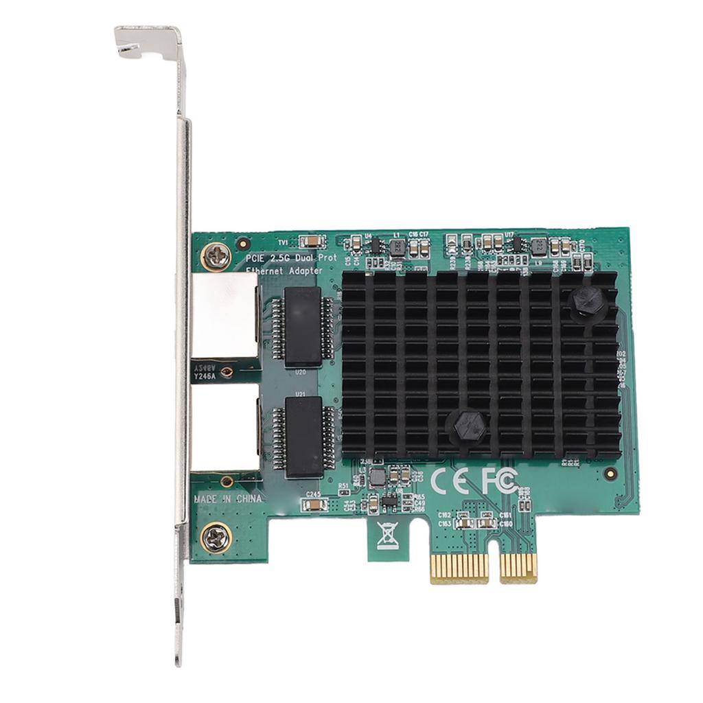 PCIe Gigabit Network Card Professional RTL8125B Dual Port 2.5G High Speed PCI Express Ethernet Adapter for Desktop PC
