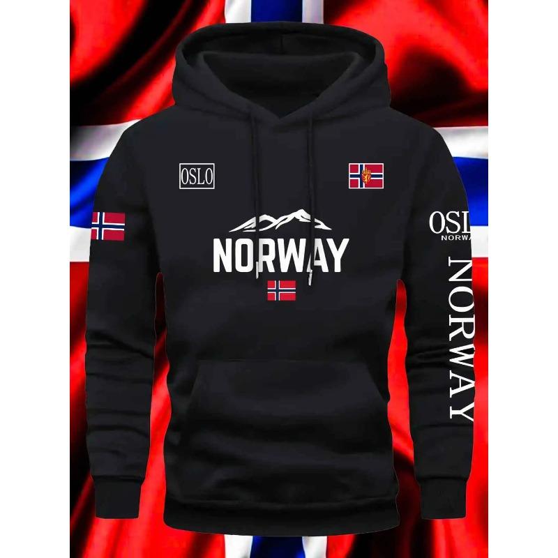 Fashion Printed Sweatshirt Casual Comfort Simple Hoodies Sweatshirts Men’s