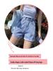 Women's High Waist Denim Shorts - Loose A-Line, Rolled Hem, Summer 2021, Korean Style Trend